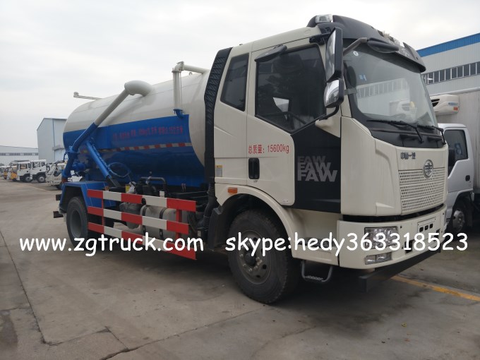 FAW 4x2 suction sewage truck