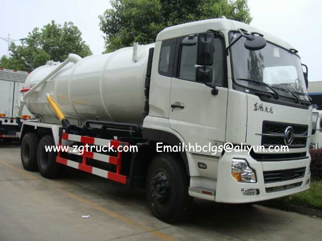 Dongfeng Tianlong 6x4 suction sewage truck